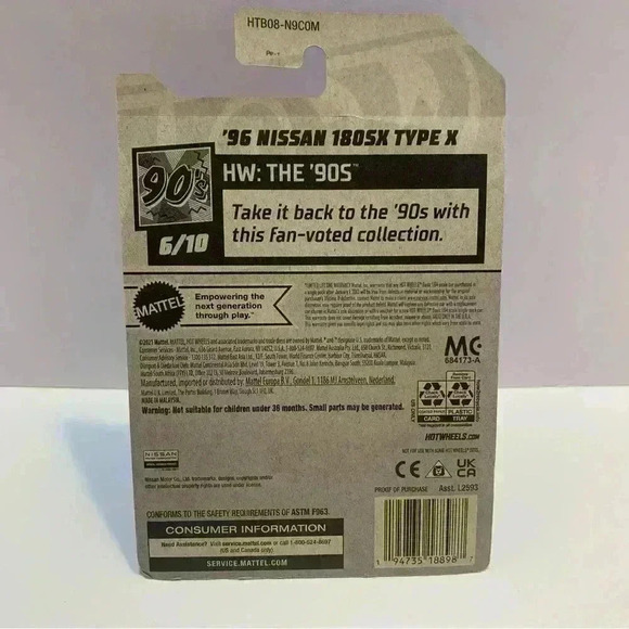 2024 Hot Wheels '96 NISSAN 180SX TYPE X Case M HW:THE 90s 211/250 - Picture 11 of 16